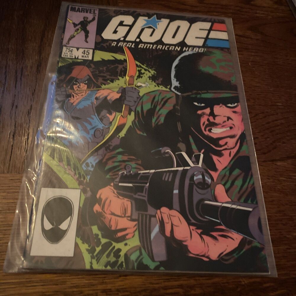 G.I. JOE #45 VINTAGE 1980'S COMIC BOOK KEPT IN PLASTIC COVER- VERY GOOD MARVEL